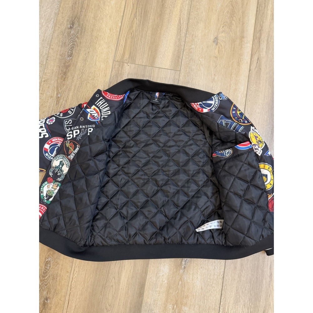 🔥🔥NBA Collage Patch Jacket Coat Size Youth 10/12 🔥🔥 - Picture 6 of 6
